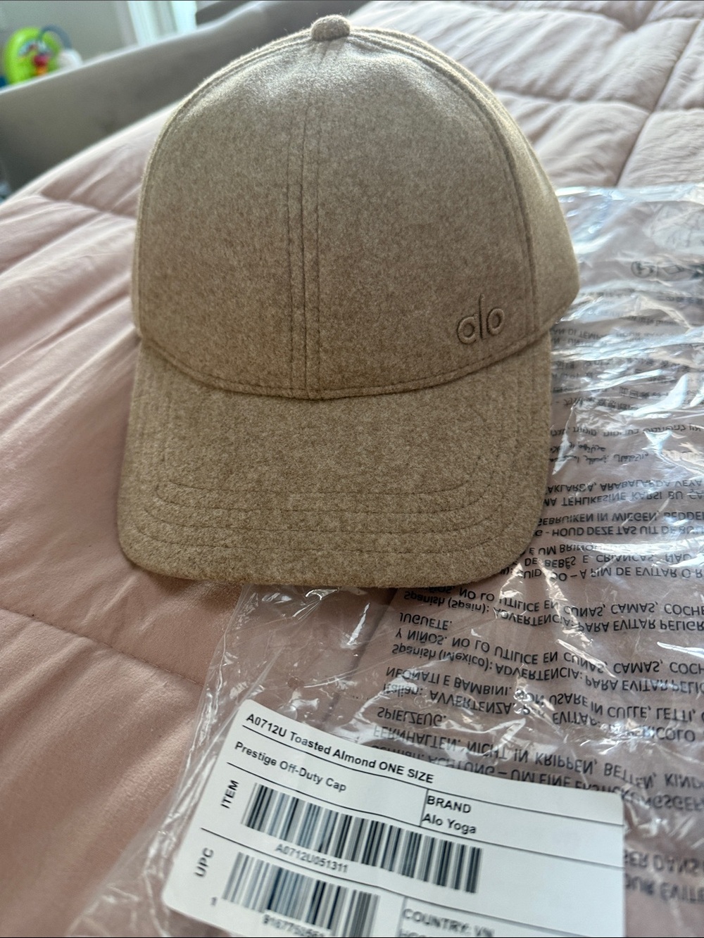 ALO Yoga Neutral Almond Felt Baseball Cap